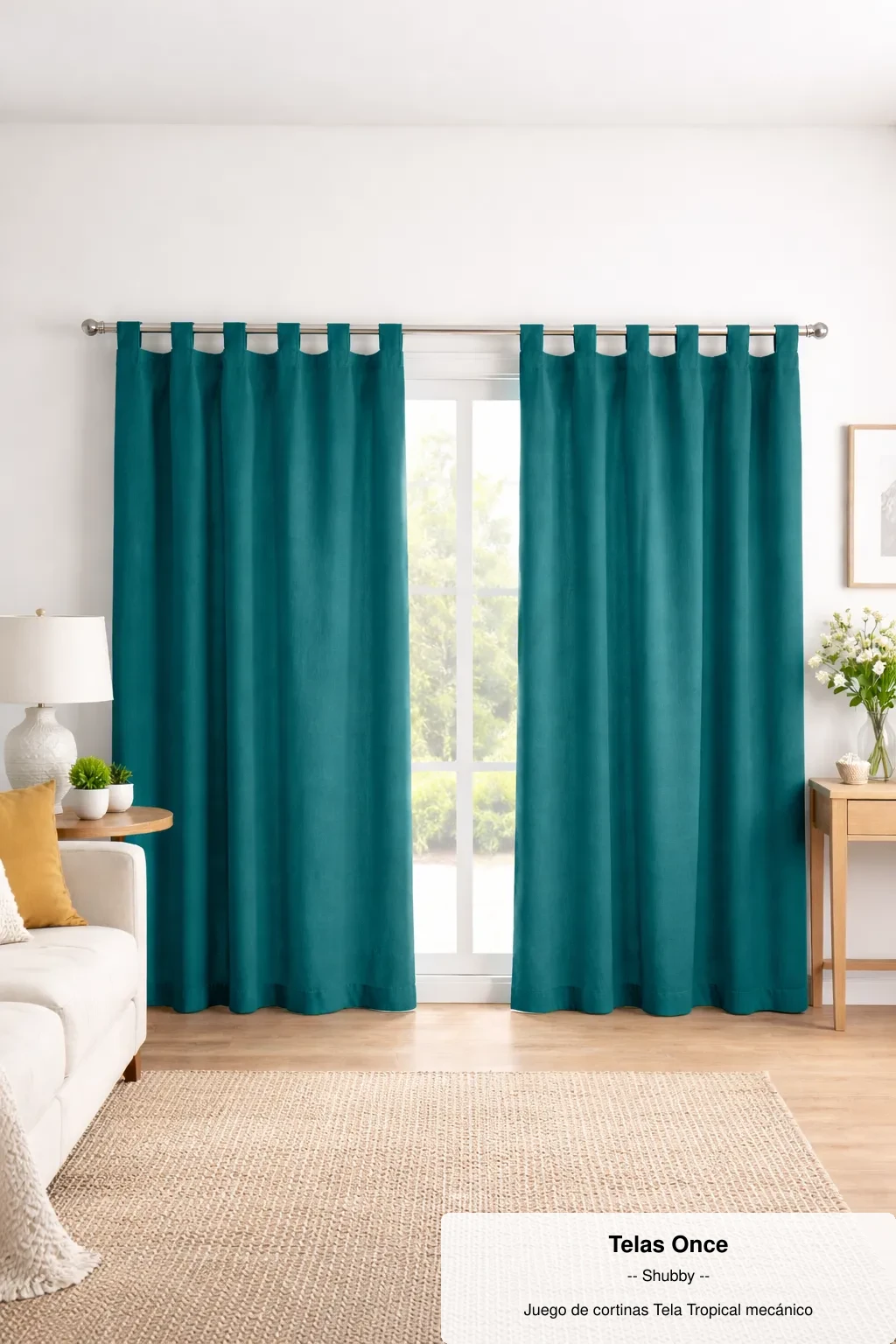 Juego de cortinas Tela Tropical mecánico