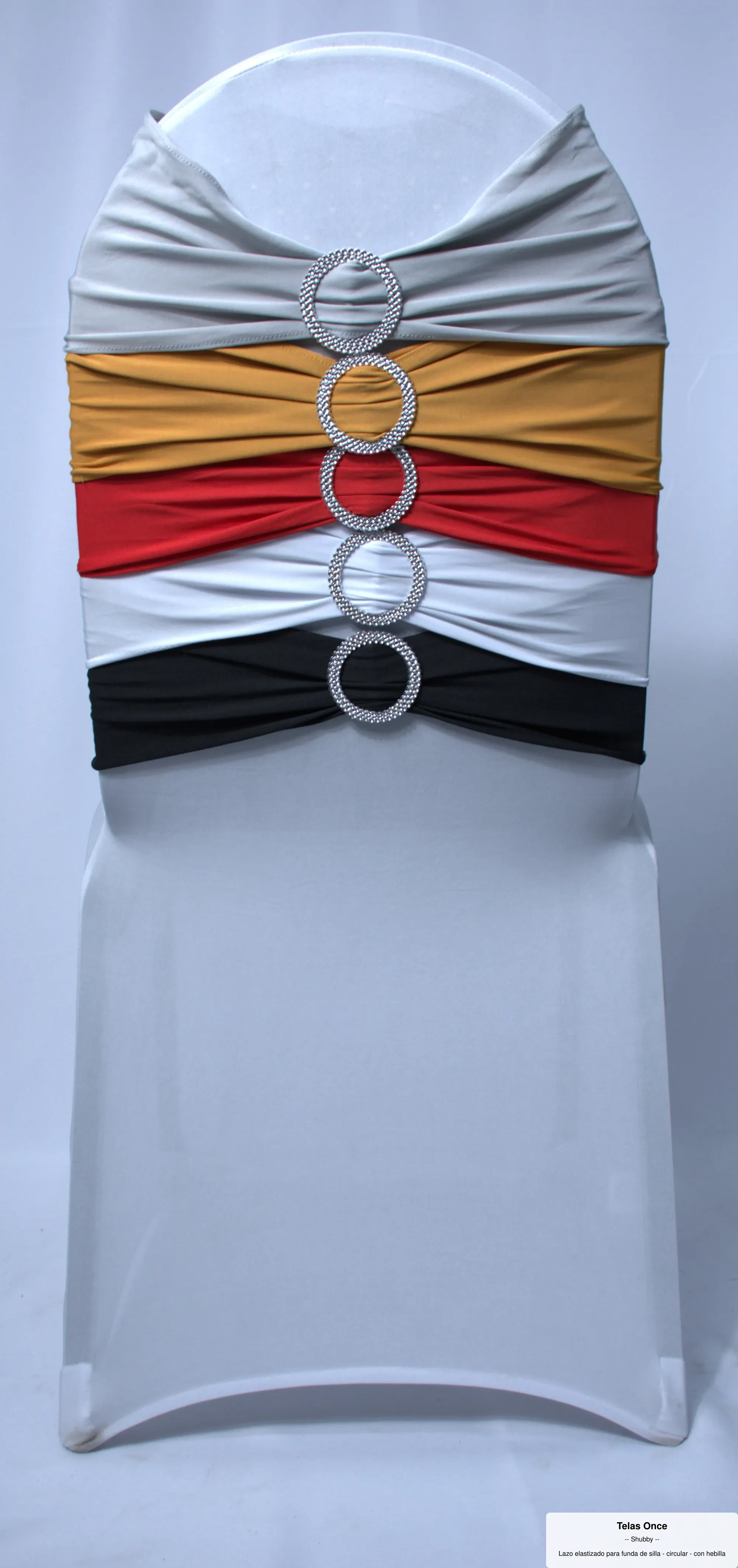 Lazo elastizado para funda de silla - circular - con hebilla