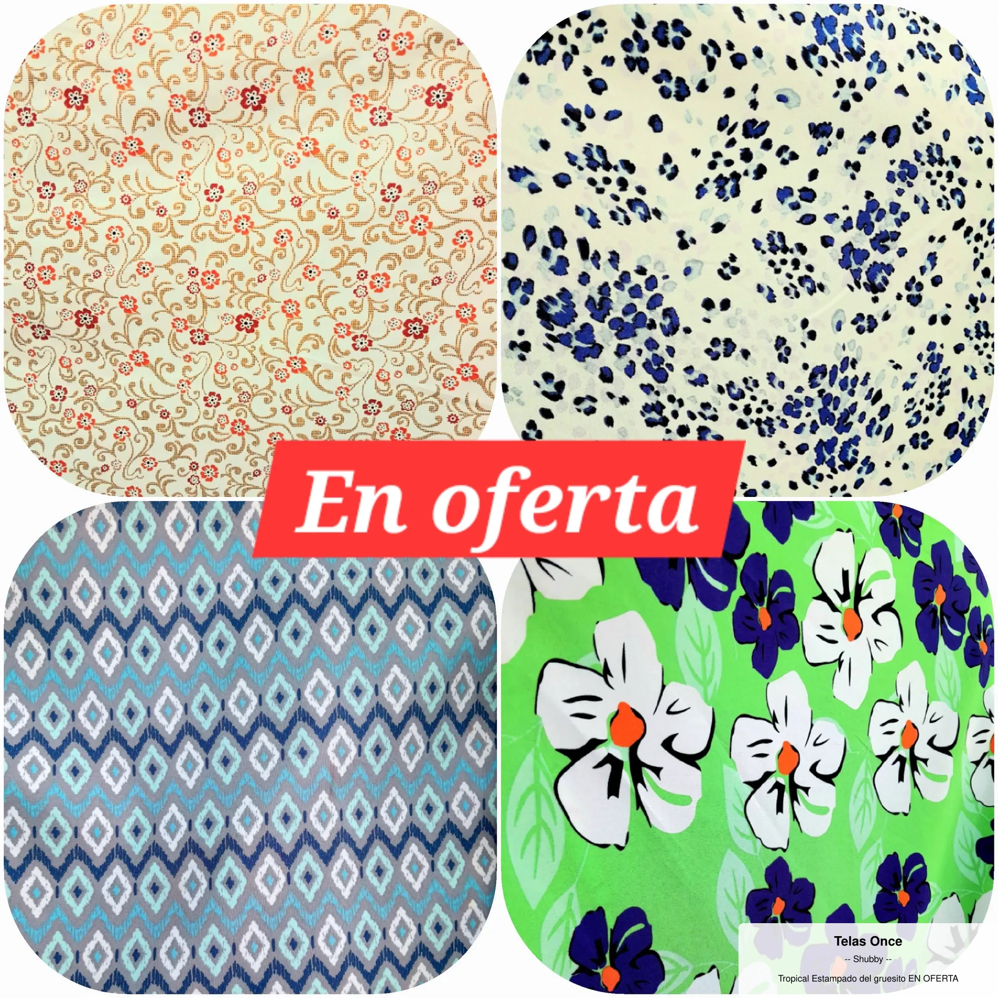 Tropical Estampado del gruesito EN OFERTA