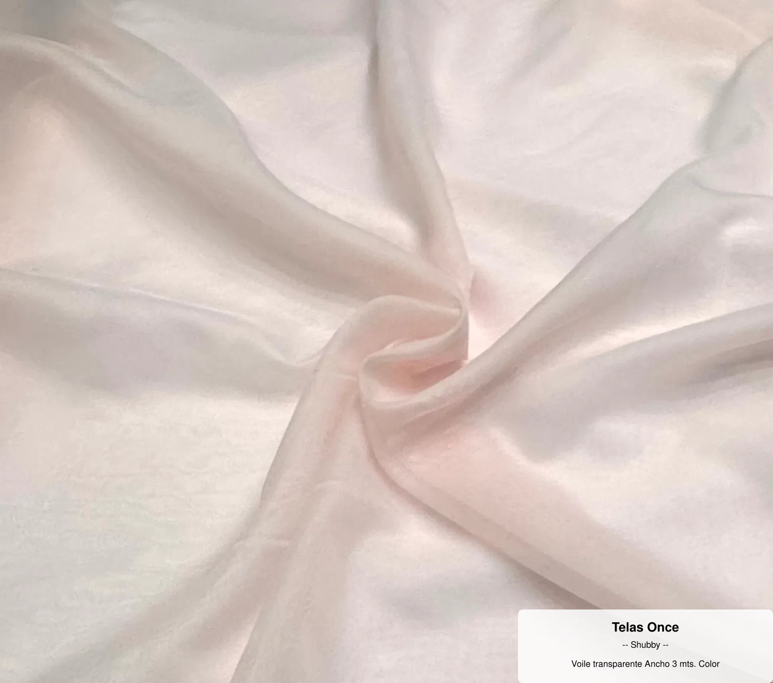 Voile transparente Ancho 3 mts. Color